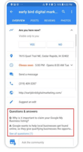 Google FAQ page